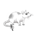 Illustration einer Ratte mit Rotstift und Lesebrille