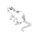 Illustration einer Ratte mit Rotstift und Lesebrille