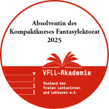 Emblem Absolventing des Kompaktkurses Fantasylektorat 2025, VFLL